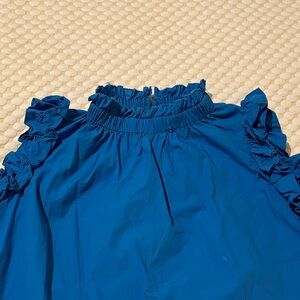 crown & ivy Blue Short Sleeve Top